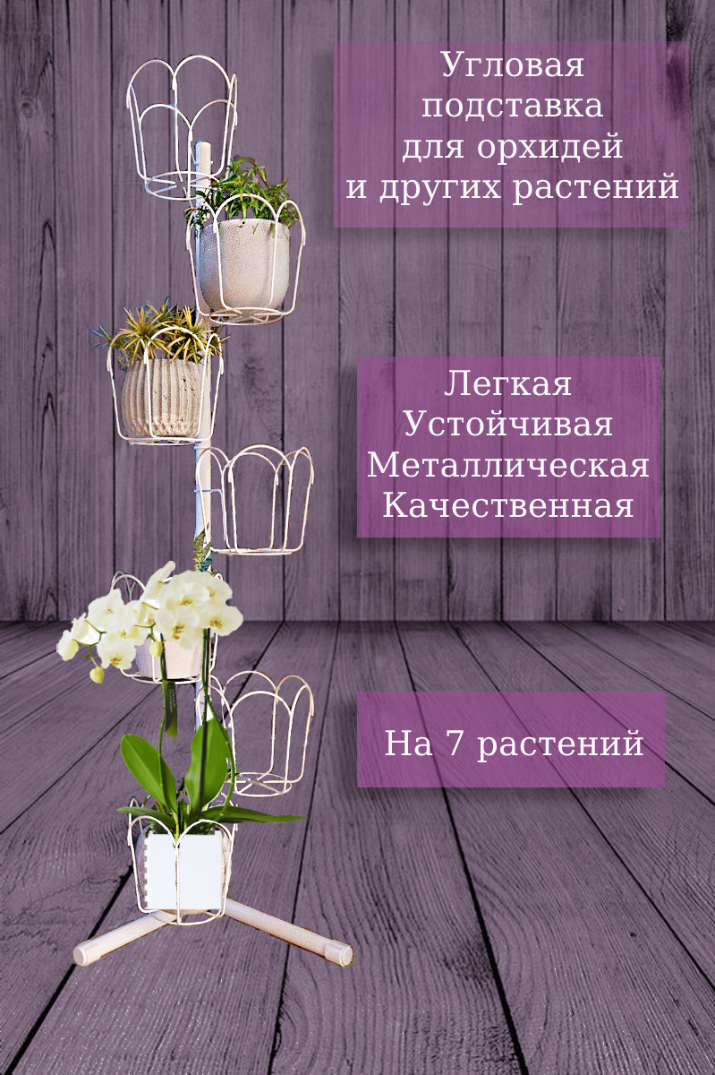 подставка на окно угловая металлическая с ножками. Фото N25