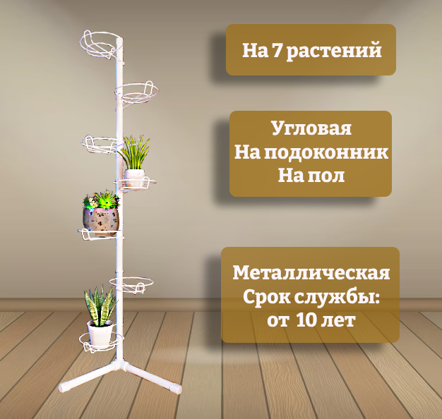 подставка на окно угловая металлическая с ножками. Фото N36