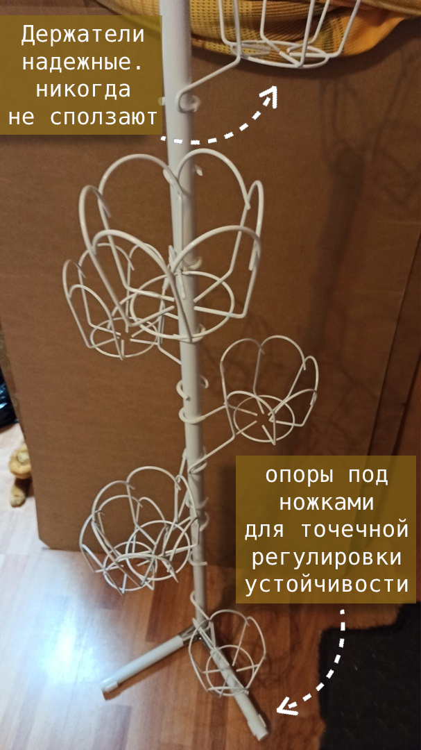 подставка на окно угловая металлическая с ножками. Фото N30