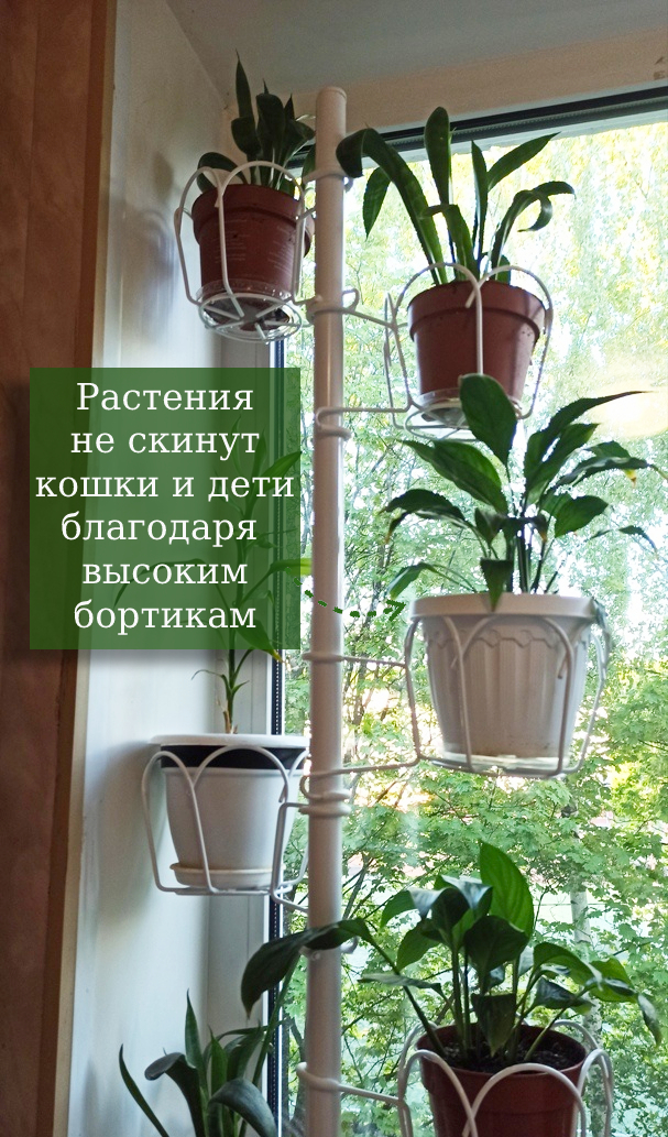 подставка на окно угловая металлическая с ножками. Фото N29